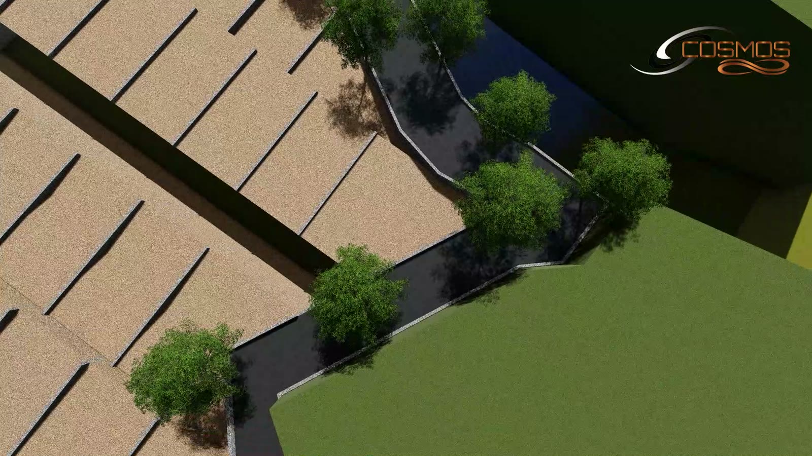 Access road between terraces