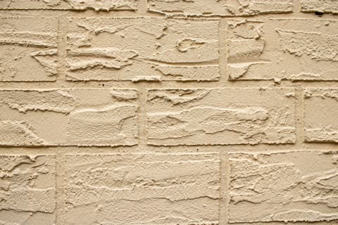 Painted beige brick