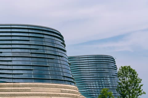 Sculptural glass tower
